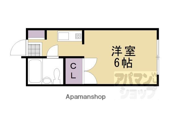 フレグランス菊水(1K/4階)の間取り写真