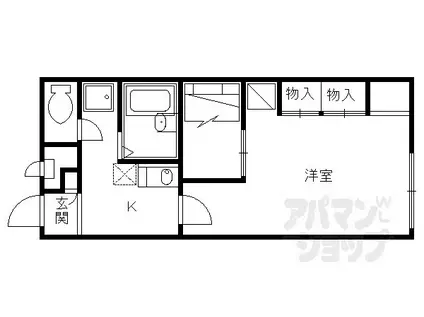レオパレスウエスタン(1K/1階)の間取り写真