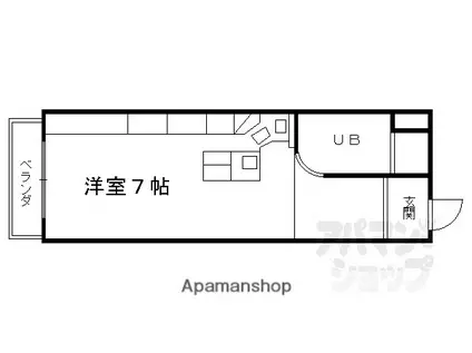 ラ・パルフェド・ルミナス(1K/2階)の間取り写真