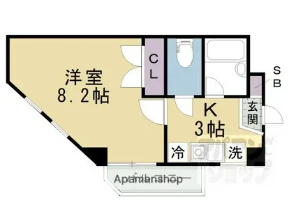 スカーラ12(1K/3階)の間取り写真