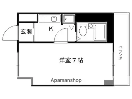 ジョイテル西院(1K/7階)の間取り写真