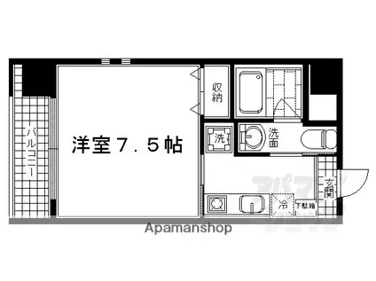 HF河原町二条レジデンス(1K/2階)の間取り写真