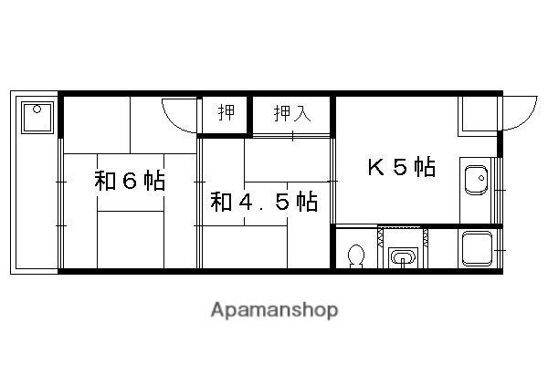 弥栄マンション2(2K/1階)の間取り写真