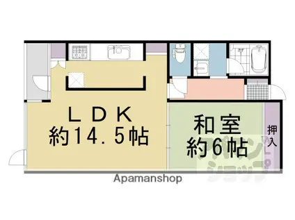 メゾンアルマ(1LDK/4階)の間取り写真