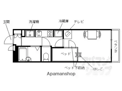 レオパレス華(1K/2階)の間取り写真