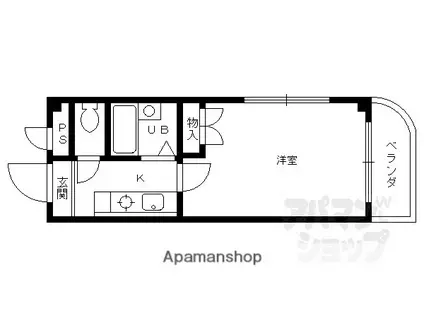 フェニックス西川(1K/4階)の間取り写真