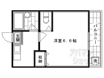 メゾンノースポール(1K/3階)の間取り写真