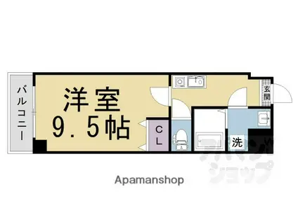 プティモンターニュ(1K/2階)の間取り写真