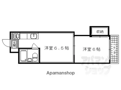 コーポ永和(2K/3階)の間取り写真