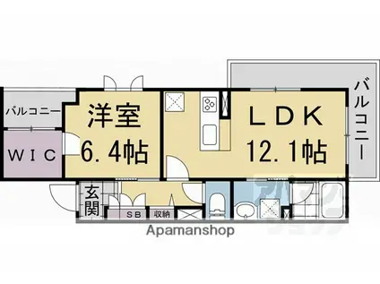 シャーメゾン アラキ(1LDK/3階)の間取り写真