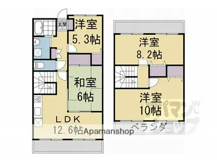 クラリス桂(4LDK/4階)の間取り写真