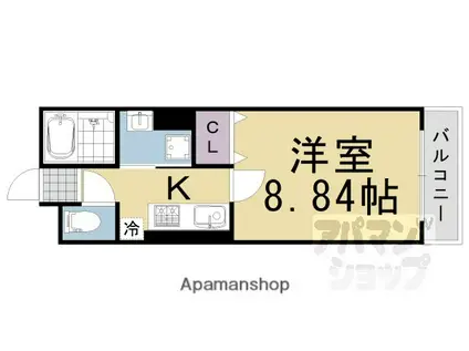 MAISON・S(1K/1階)の間取り写真