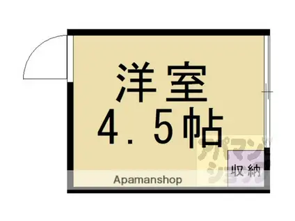 西院ハウス(ワンルーム/2階)の間取り写真