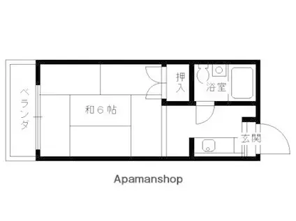 ハイツヤマブキ(1K/2階)の間取り写真