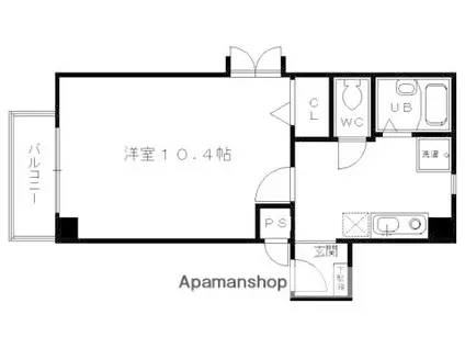 ハイツモナーク(1K/3階)の間取り写真
