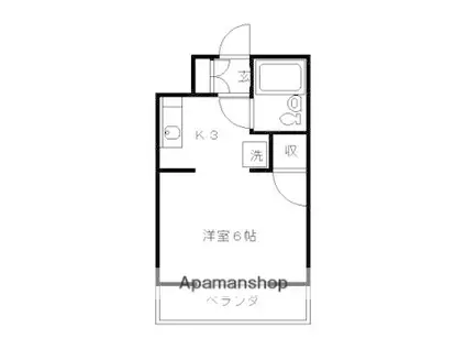 サン嵐山(1K/4階)の間取り写真