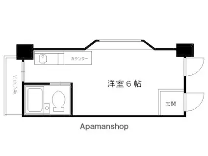 プランニングバンクビル西院(1K/5階)の間取り写真