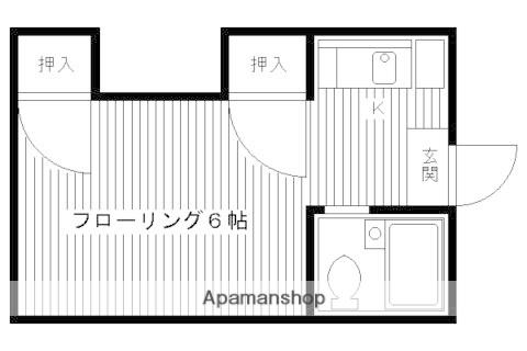 第1中原グリーンハイツ(1K/1階)の間取り写真