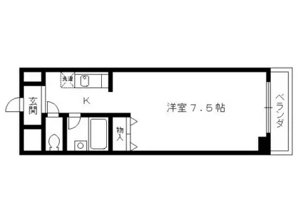 インテル(1K/7階)の間取り写真
