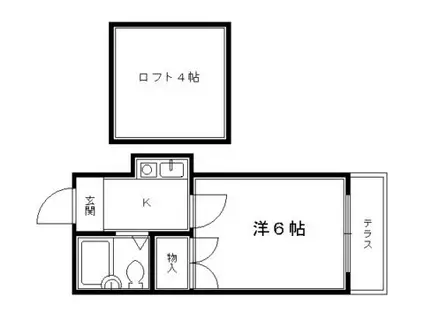 グランプラス桂(1K/1階)の間取り写真