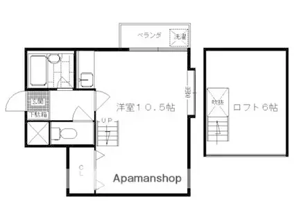 メゾンショウエイ(1K/5階)の間取り写真