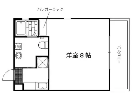 アルカスNEXT御池(1K/2階)の間取り写真