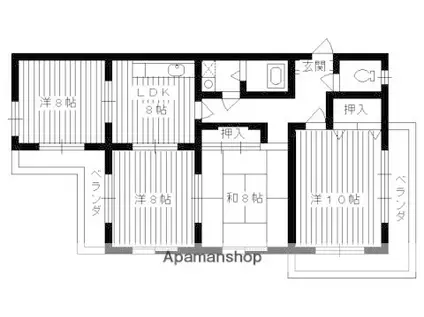 レイジェンス大八木(4LDK/5階)の間取り写真