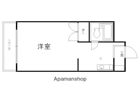 プランタン21(1K/2階)の間取り写真