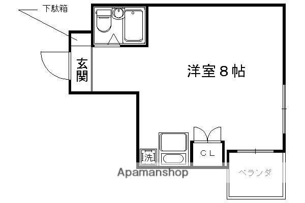 ネオメゾンドフルール(ワンルーム/2階)の間取り写真