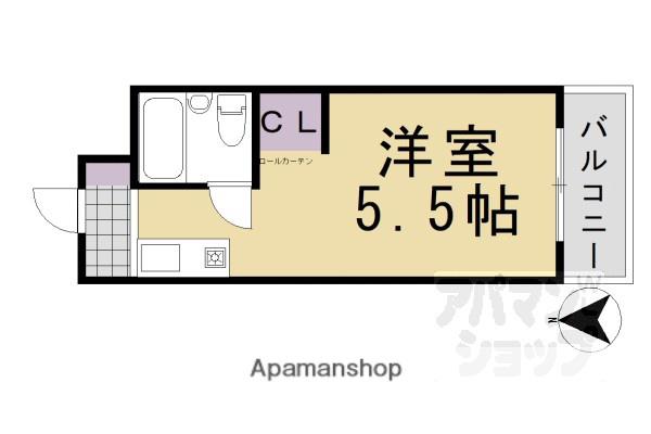 コーポJUN(1K/3階)の間取り写真
