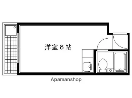 ヴィラ・ベルエポック(ワンルーム/3階)の間取り写真