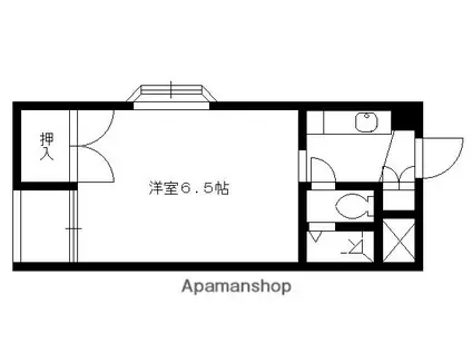 西賀茂ロイヤルリバーマンション(1K/3階)の間取り写真