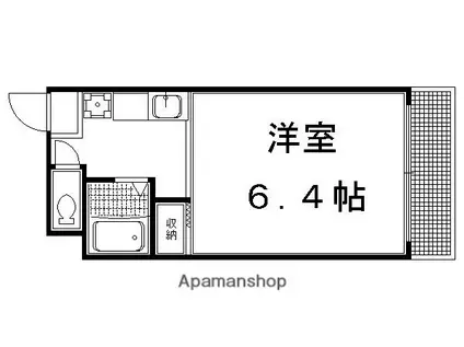 葵ハイツ(1K/2階)の間取り写真