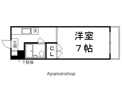 ハイツグリンカ(1K/1階)の間取り写真