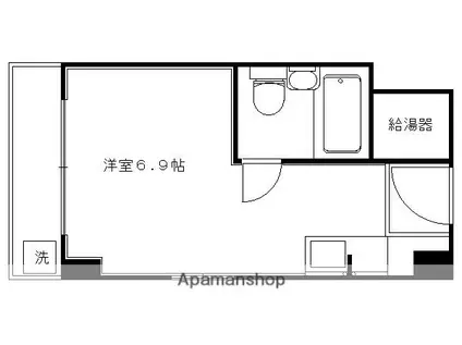 コスモリード京都今出川(1K/2階)の間取り写真
