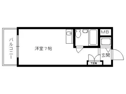 ライオンズマンション御池通(ワンルーム/5階)の間取り写真