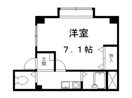 エスパス北山(1K/1階)の間取り写真