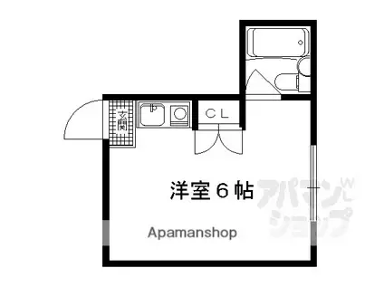 聚楽第マンション(ワンルーム/2階)の間取り写真