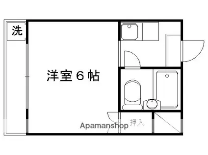 川上マンション(1K/2階)の間取り写真