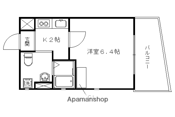 ドーリアNEXT西院(1K/1階)の間取り写真