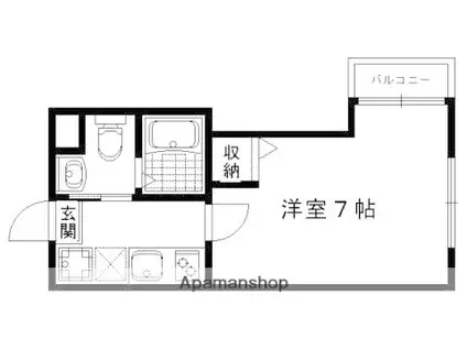 フラッティ千本鞍馬口(1K/3階)の間取り写真