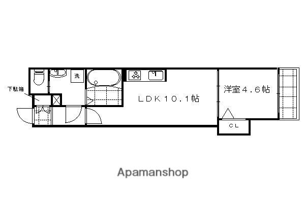JMメゾン御所西(1LDK/3階)の間取り写真