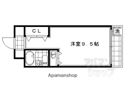 カサ・ロマ(ワンルーム/3階)の間取り写真