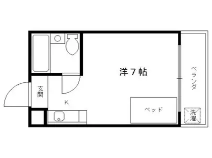 メゾン西院(1K/3階)の間取り写真