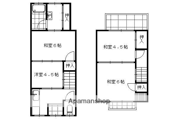 大宮一ノ井町15ー5貸家(4K)の間取り写真