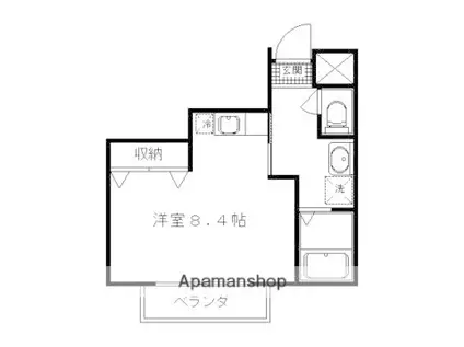 GARNET一条庵(ワンルーム/4階)の間取り写真