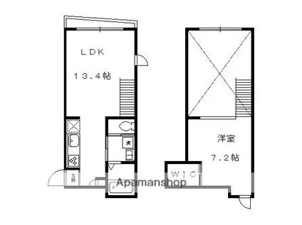 APPARTAMENTO上賀茂(1LDK/3階)の間取り写真