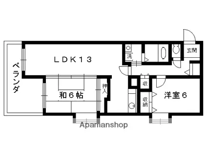 メゾン・ド・イケダ(2LDK/3階)の間取り写真