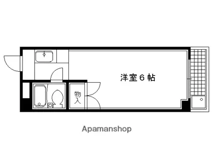 レジデンス島田I(1K/4階)の間取り写真