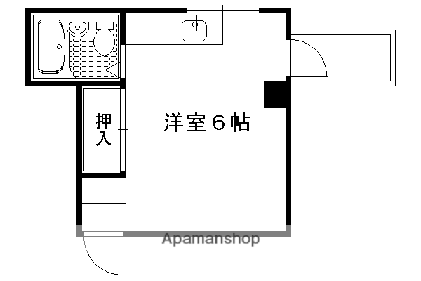 岩倉中大鷺町マンション(ワンルーム/3階)の間取り写真